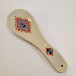 Sango Stoneware Zuni Spoon Rest 10/1988 Southwest Made in Japan #25247